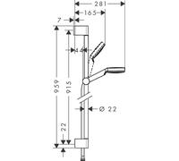 Hansgrohe Crometta conjunto de ducha a pared cromo-blanco 26539400