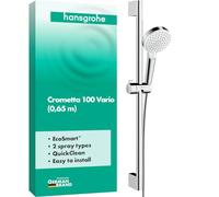 hansgrohe Crometta Set de Ducha, EcoSmart | blanco/cromo, 2 tipos de chorro, max. 6,7 l/min, 26534400