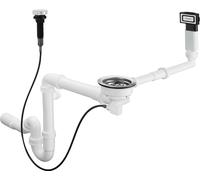 hansgrohe D16-11 vaciador automático con rebosadero para una cubeta granito cromo