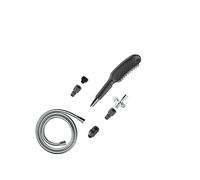 Hansgrohe Ducha para mascotas al aire libre con 3 pulverizaciones, patas, spray para patas, conexión rápida en negro, 04974670