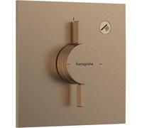 hansgrohe DuoTurn E mezclador, empotrado, 1 consumidor, roseta cuadrada, 75617140, Color: Bronce cepillado