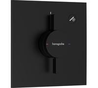 hansgrohe DuoTurn E mezclador, empotrado, 1 consumidor, roseta cuadrada, 75617670, Color: negro mate