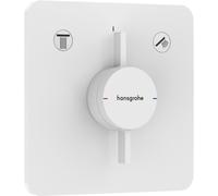 hansgrohe DuoTurn Q mezclador, empotrado, 2 consumidores, 2 funciones, roseta Soft Edge, 75414700, Color: Blanco Mate