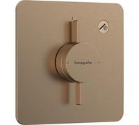 hansgrohe DuoTurn Q mezclador, empotrado, 1 consumidor, roseta Soft Edge, 75614140, Color: Bronce cepillado