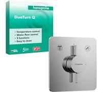 hansgrohe DuoTurn Q mezclador, empotrado, 2 consumidores, 2 funciones, roseta Soft Edge, 75414000, Color: cromado