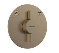 hansgrohe DuoTurn S mezclador, empotrado, 2 consumidores, 2 funciones, roseta redonda, 75418140, Color: Bronce cepillado