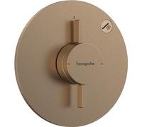 hansgrohe Mezclador DuoTurn S, empotrado, 1 consumidor, roseta redonda, 75618140, Color: Bronce cepillado