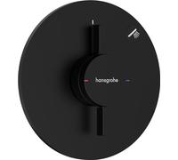 hansgrohe Mezclador DuoTurn S, empotrado, 1 consumidor, roseta redonda, 75618670, Color: negro mate