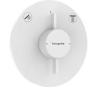 hansgrohe DuoTurn S mezclador, empotrado, 2 consumidores, 2 funciones, roseta redonda, 75418700, Color: Blanco Mate