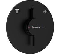 hansgrohe DuoTurn S mezclador, empotrado, 2 consumidores, 2 funciones, roseta redonda, 75418670, Color: negro mate