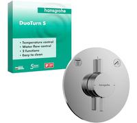 hansgrohe DuoTurn S mezclador, empotrado, 2 consumidores, 2 funciones, roseta redonda, 75418000, Color: cromado