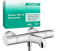Termostato de baño Ecostat 1001 CL de hansgrohe, montaje en superficie, proyección 182 mm, 2 consumidores, cromo, 13201000