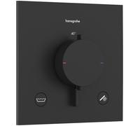 Hansgrohe Ecostat Comfort E grifo de bañera y ducha empotrado con termostato negro 33716670