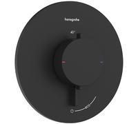 Termostato empotrado hansgrohe Ecostat Comfort S para 1 consumidor, 33714670, Color: negro mate