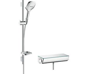 Hansgrohe Ecostat conjunto de ducha a pared con termostato cromo-blanco 27038400