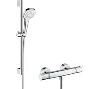 Hansgrohe Ecostat conjunto de ducha a pared con termostato cromo-blanco 27081400
