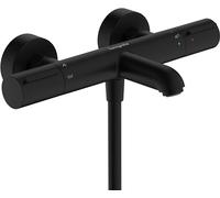 Termostato de bañera hansgrohe Ecostat, proyección 177mm, montaje en superficie, 2 consumidores, 13347670, Color: negro mate
