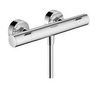 Termostato de ducha Ecostat Fine de hansgrohe, de superficie, con limitador de temperatura, 1 consumidor, cromo, 13323000