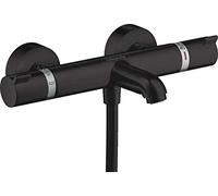 hansgrohe Ecostat termostato de baño Confort montado en superficie, 13114670, Color: Negro Mate