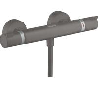 Hansgrohe Ecostat Termostato de ducha Ecostat Comfort visto, cromo negro cepillado, 13116340