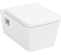Hansgrohe EluPura Original Q taza de inodoro con asiento de cierre suave suspendido sin reborde blanco brillante 61182450