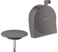 hansgrohe Exafill S juego completo de caÃ±o de baÃ±o, desagÃŒe y rebosadero, Color: Negro Cepillado - 58117340