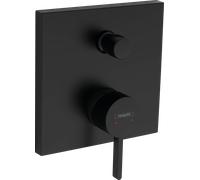hansgrohe Finoris mezclador monomando de bañera oculto, 76415, Color: Negro Mate - 76415670