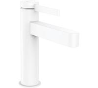 hansgrohe Finoris Grifo monomando de lavabo 110 con vaciador automático, blanco mate, 76020700