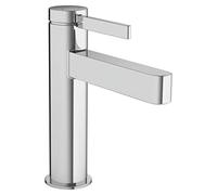 hansgrohe Finoris mezclador monomando de lavabo 110 con juego de desagüe, 139 mm de proyección, 76020000, Color: cromado