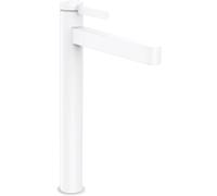 hansgrohe Finoris mezclador monomando de lavabo 260 para lavabos con desagüe de apertura a presión, proyección de 208 mm, 76070700, Color: blanco mate