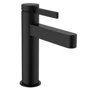 hansgrohe Finoris mezclador monomando de lavabo 110 con juego de desagüe, 139 mm de proyección, 76020670, Color: Negro Mate
