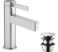 hansgrohe Finoris mezclador monomando de lavabo 100 con desag&uumle de apertura a presiÃ³n, proyecciÃ³n 126 mm, 76010, Color: cromado - 76010000