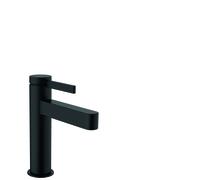 hansgrohe Finoris mezclador monomando de lavabo 110 con juego de desagüe, 139 mm de proyección, 76020670, Color: Negro Mate