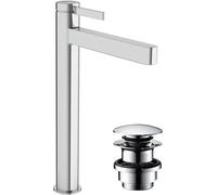 hansgrohe Finoris Mezclador monomando de lavabo 260 para lavabos con desagüe automático push-open, alcance 208mm, 76070000, Color: cromado