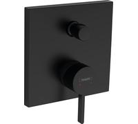 hansgrohe Finoris mezclador monomando para bañera modelo empotrado con combinación de seguridad integrada según EN1717, 76416670, Color: negro mate
