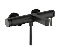 hansgrohe Finoris mezclador monomando para bañera vista, proyección de 194 mm, 76420340, Color: Cromo negro cepillado