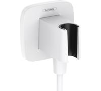 Hansgrohe Fixfit conector angular con soporte blanco 26887700