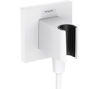 Hansgrohe Fixfit conector angular con soporte blanco 26889700