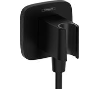 Hansgrohe Fixfit conector angular con soporte negro 26887670