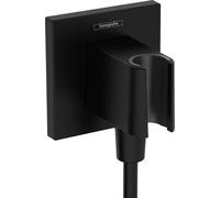 Hansgrohe Fixfit conector angular con soporte negro 26889670