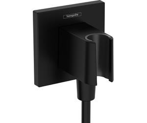 Hansgrohe Fixfit conector angular con soporte negro 26889670