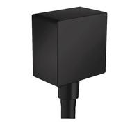 Hansgrohe Fixfit Cuadrado Negro - Salida de Pared Con Válvula de Vuelta 26455670