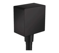 Hansgrohe Fixfit Cuadrado Negro - Salida de Pared Con Válvula de Vuelta 26455670
