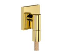 Conexión mural hansgrohe FixFit Fine E con desconector, 28883990, Color: Óptica Oro Pulido