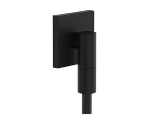 hansgrohe FixFit Fine E - toma de agua ducha, conector de manguera ducha con válvula antirretorno, negro mate, 28883670