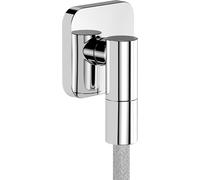 hansgrohe FixFit Fine Q - toma de agua ducha, conector de manguera ducha con válvula antirretorno, cromo, 28884000
