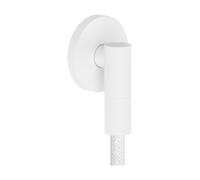 hansgrohe FixFit Fine S - toma de agua ducha, conector de manguera ducha con válvula antirretorno, blanco mate, 28882700