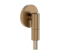 hansgrohe FixFit Fine S - toma de agua ducha, conector de manguera ducha con válvula antirretorno, bronce cepillado, 28882140