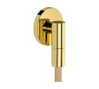 hansgrohe FixFit Fine S - toma de agua ducha, conector de manguera ducha con válvula antirretorno, color oro pulido, 28882990