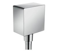 conexiÃ³n de manguera Axor Starck FixFit del tamaÃ±o de una mano, con dispositivo anti-retorno y Ã¡ngulo de plÃ¡stico, Color: cromado - 26455000